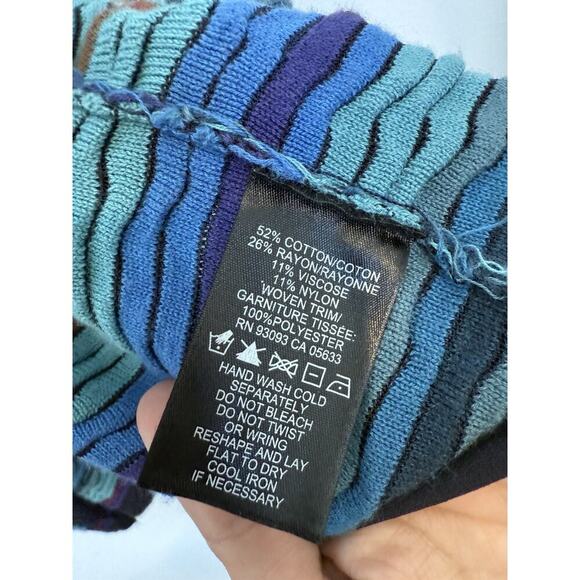 NIC + ZOE Women's Multi Knit Open‎ Front Waterfall Cardigan Sweater Size XL Blue - Picture 4 of 7